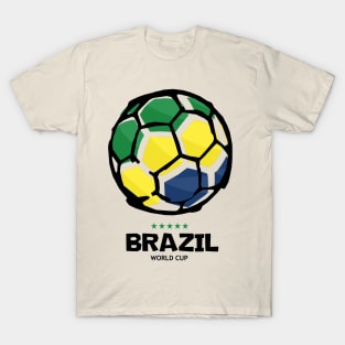 Brazil Football Country Flag T-Shirt